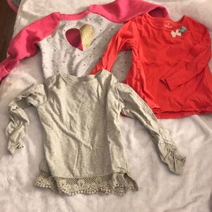 Bundle - 3 long sleeve 3T girls shirts